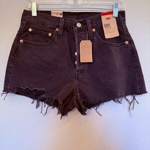 Levi's 501 High Rise black denim shorts - BNWT